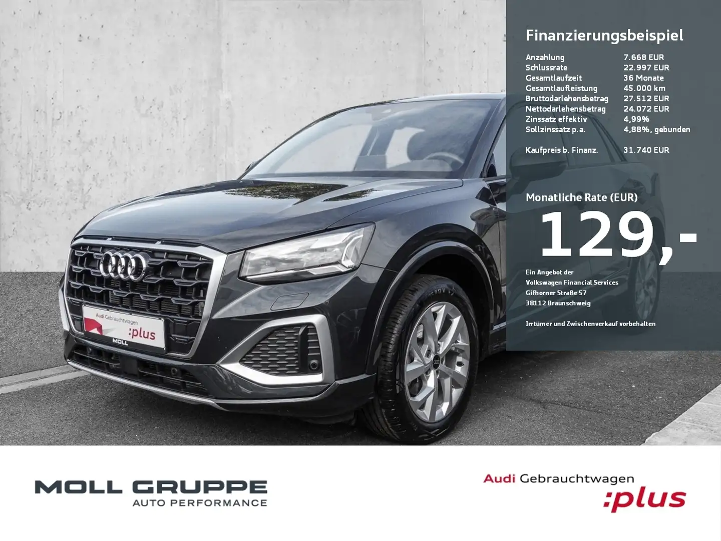 Audi Q2 35 TFSI advanced (AHK*Matrix*Navi plus) AHK Grau - 1