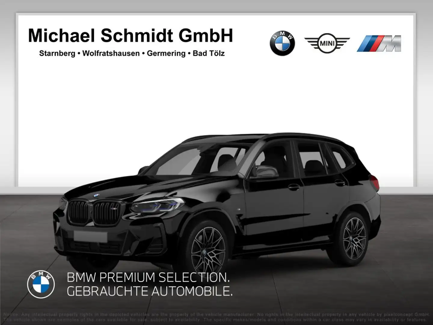 BMW X3 M 40i *555€ netto*H&K*AHK*Head-Up*Laser*WLAN*DAB*Dri Schwarz - 1