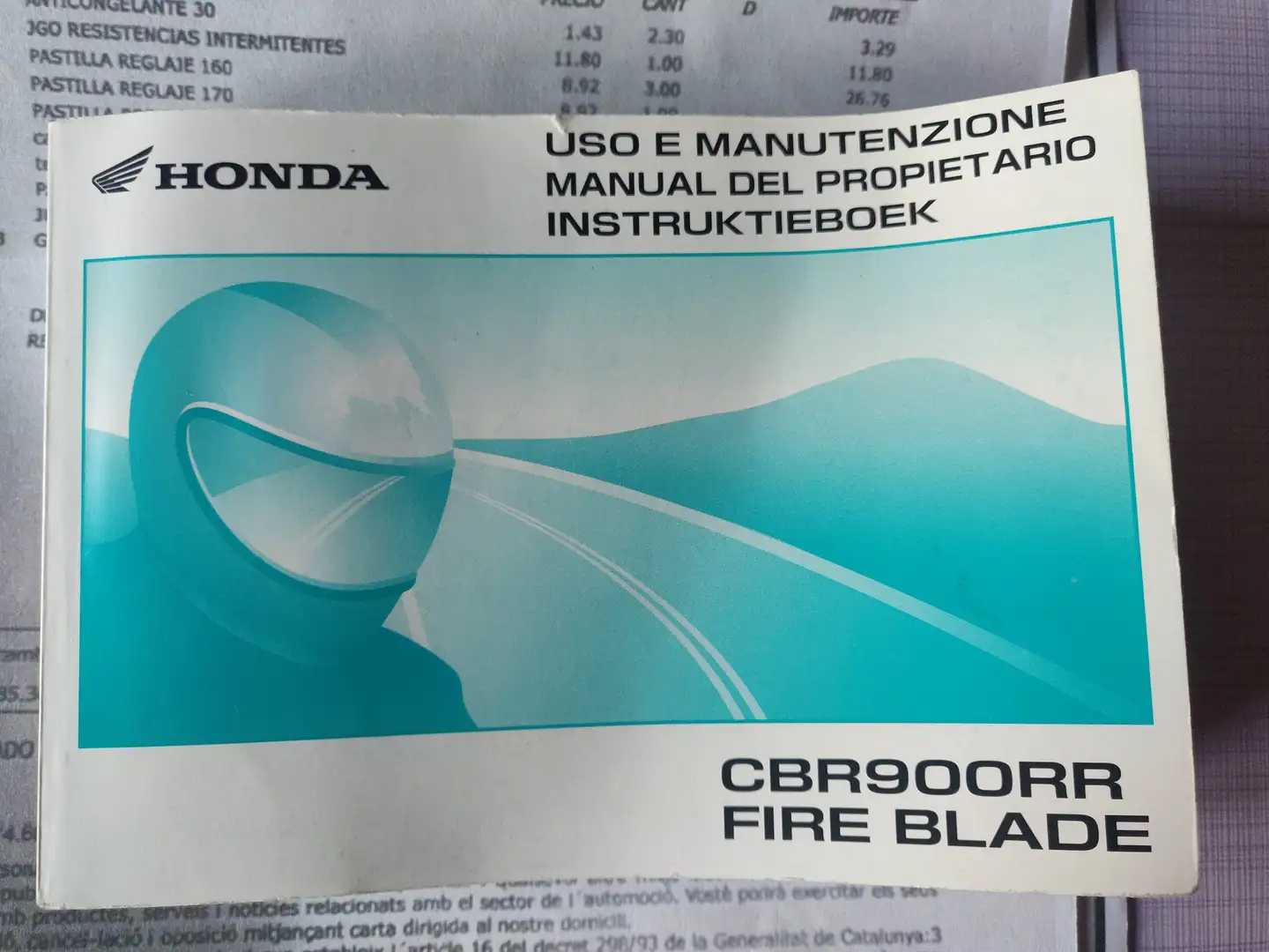 Honda CBR 900 CBR 954 RR Fire Blade Amarillo - 1