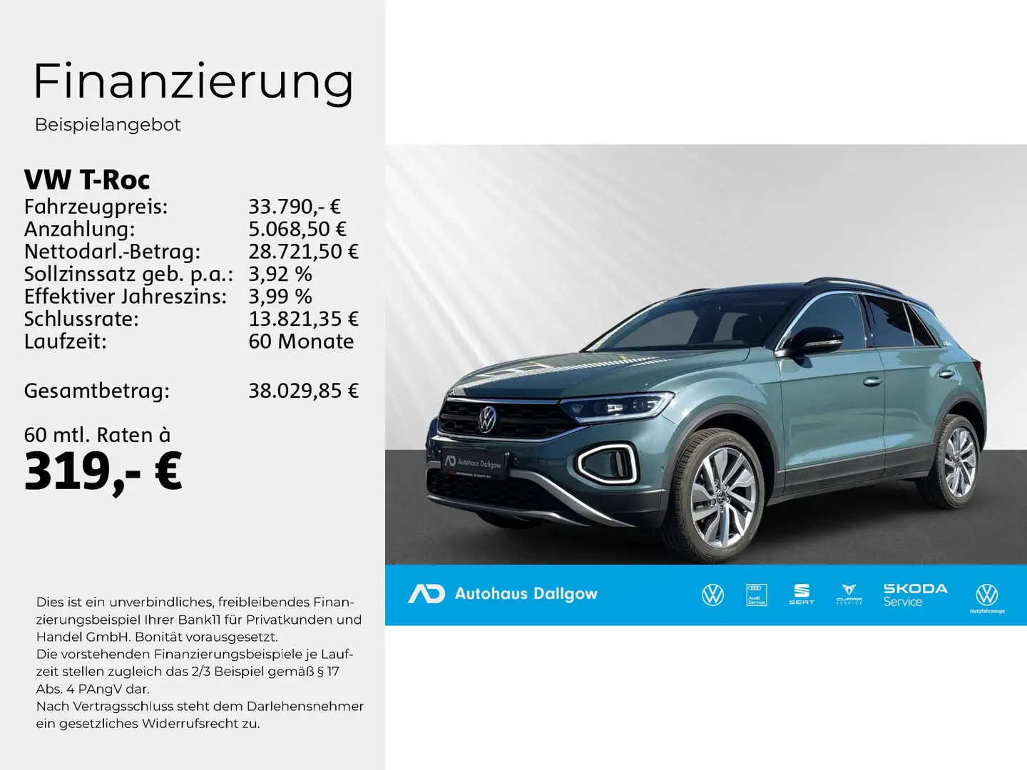 Volkswagen T-Roc GOAL 1.5 l TSI 150 PS*DSG LED+PDC+Navi+RFK Blau - 2