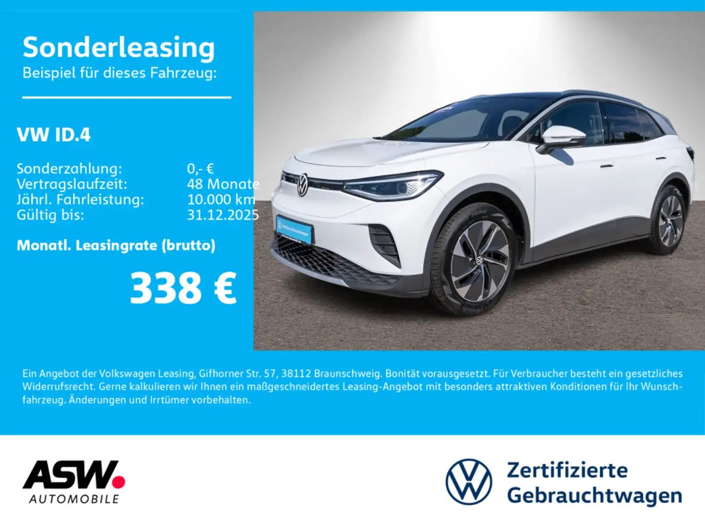 Volkswagen ID.4 Pure Performance LED NAV ACC WÄRMEPUMPE AHK Weiß - 1
