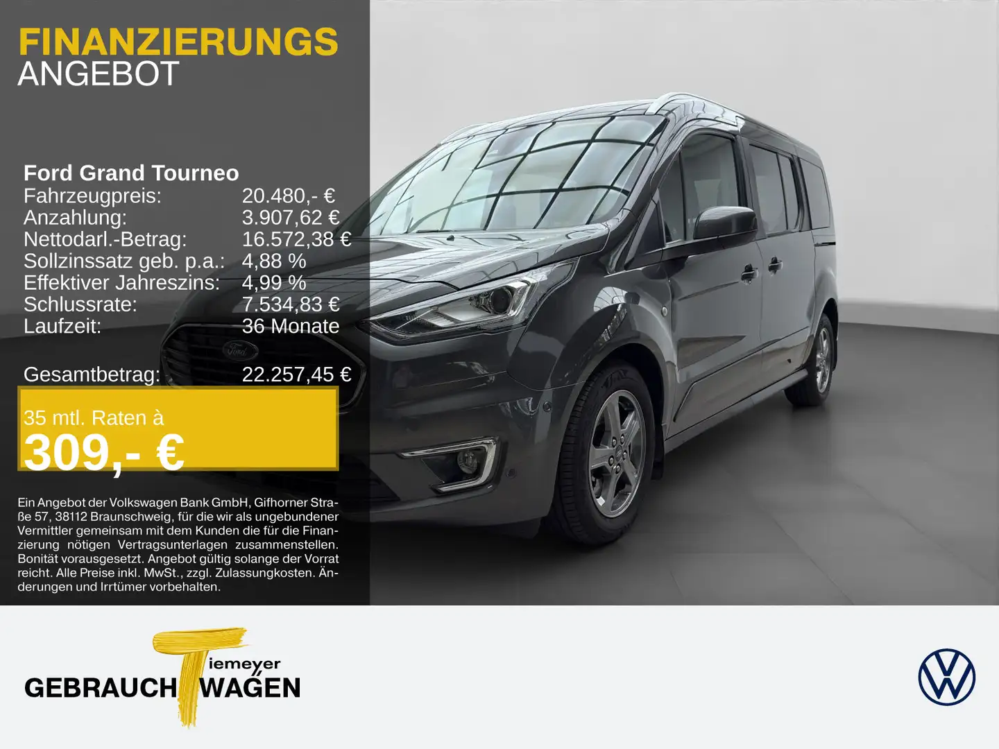 Ford Grand Tourneo 1.5 TDCi CONNECT TITANIUM AHK BI-X Grau - 1