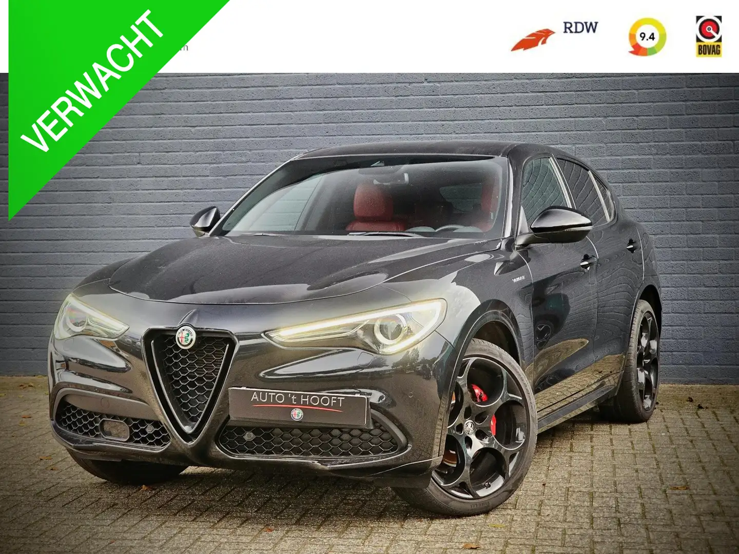 Alfa Romeo Stelvio 2.0 T GME AWD Veloce / ROOD LEDER / CARPLAY / Zwart - 1