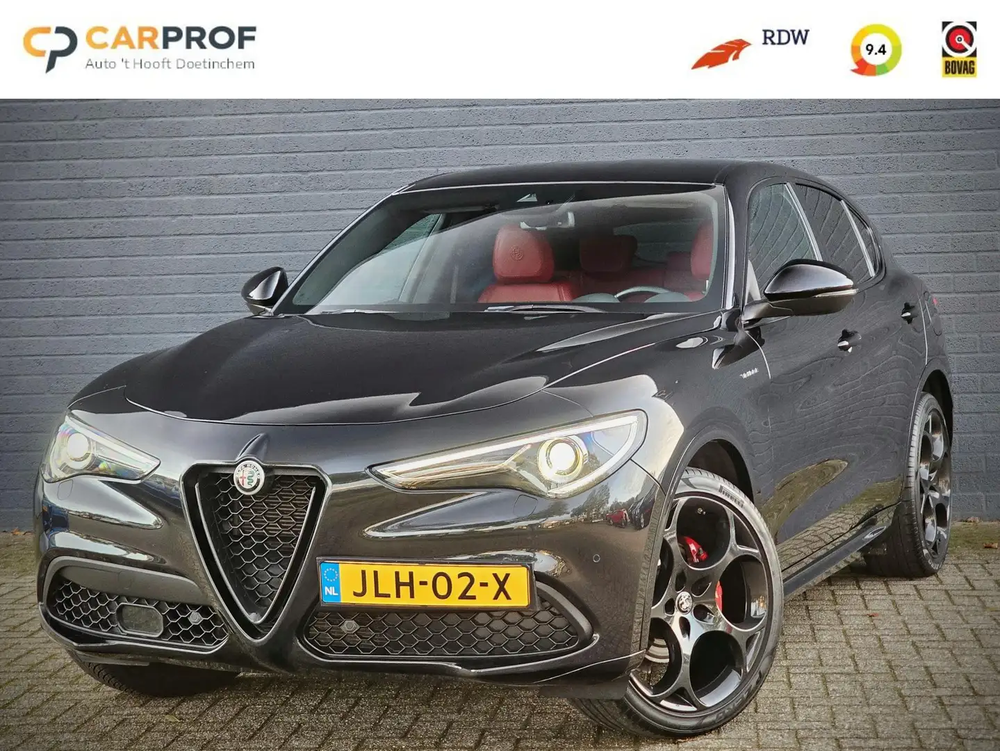 Alfa Romeo Stelvio 2.0 T GME AWD Veloce / ROOD LEDER / CARPLAY / Schwarz - 1