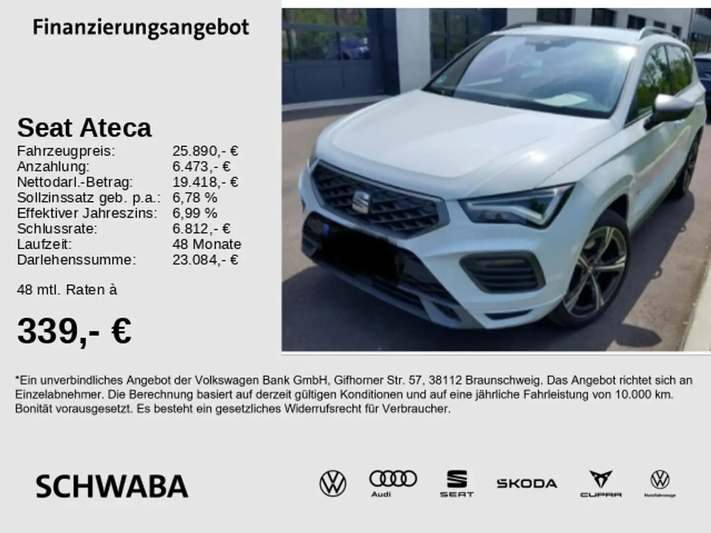 SEAT Ateca 1,5 TSI DSG ACT FR *Navi*LED*SHZ* White - 1