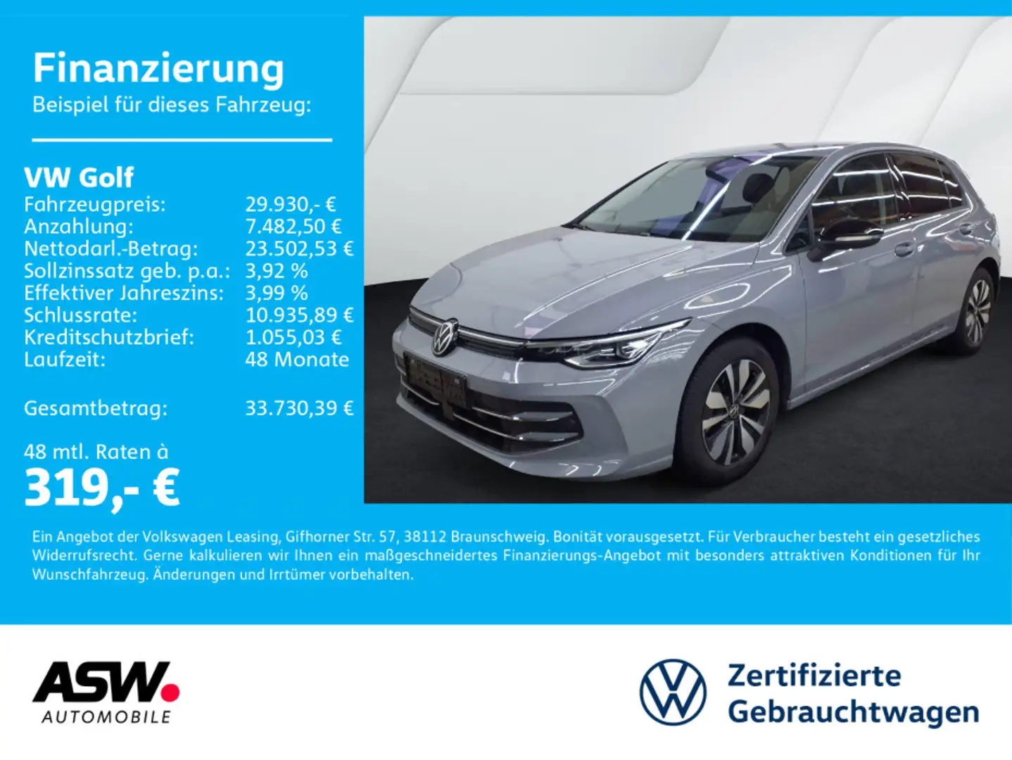 Volkswagen Golf Goal 2.0 TDI DSG DSG LED NAVI AHK RFK ACC Grau - 1