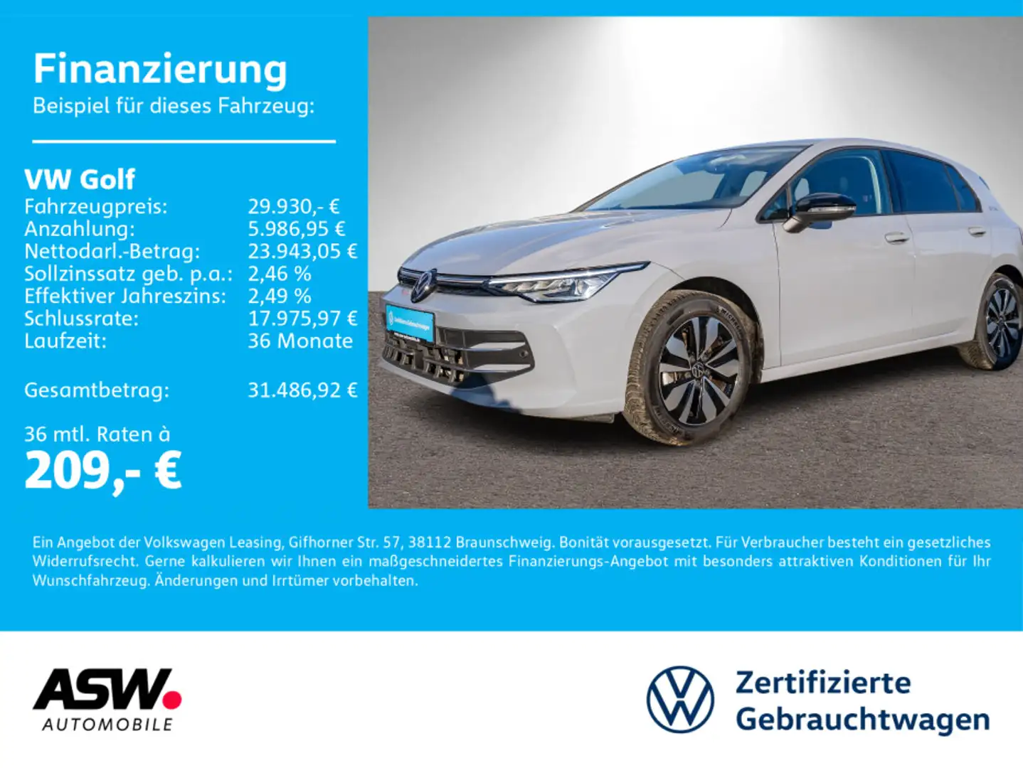 Volkswagen Golf Goal 2.0 TDI DSG DSG LED NAVI AHK RFK ACC Grau - 1