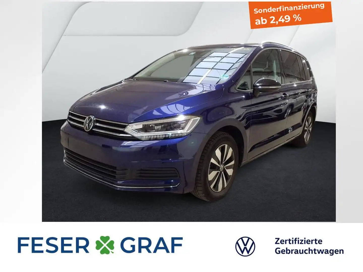 Volkswagen Touran 2.0TDI Goal DSG 7Sitze AHK LED ACC PDC Blau - 1