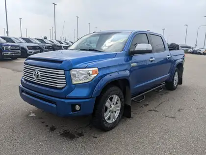 Blue 2017 Toyota Tundra Pickup Truck Four-Wheel Drive Automatic