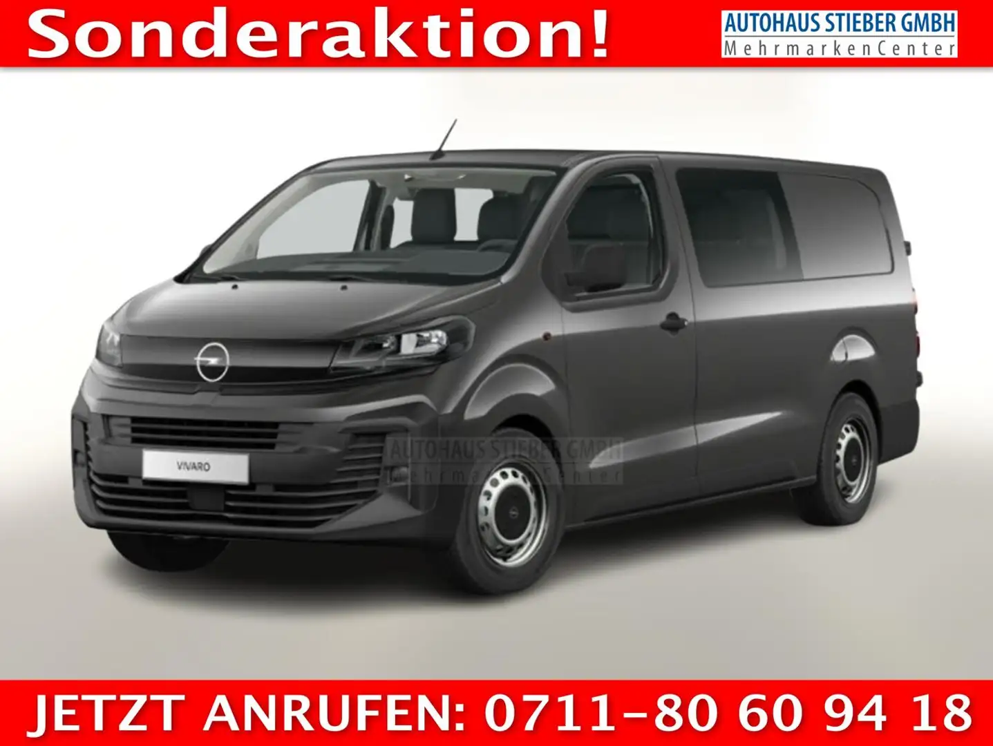 Opel Vivaro DOKA XL 2.2 Kam CarPl SichtP NSW PDC 132 kW (17... Grau - 1