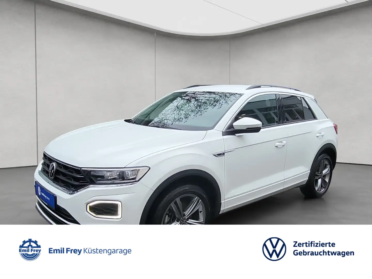 Volkswagen T-Roc Sport 2.0 TDI 4Mot. DSG R-Line/AHK/Navi Weiß - 1
