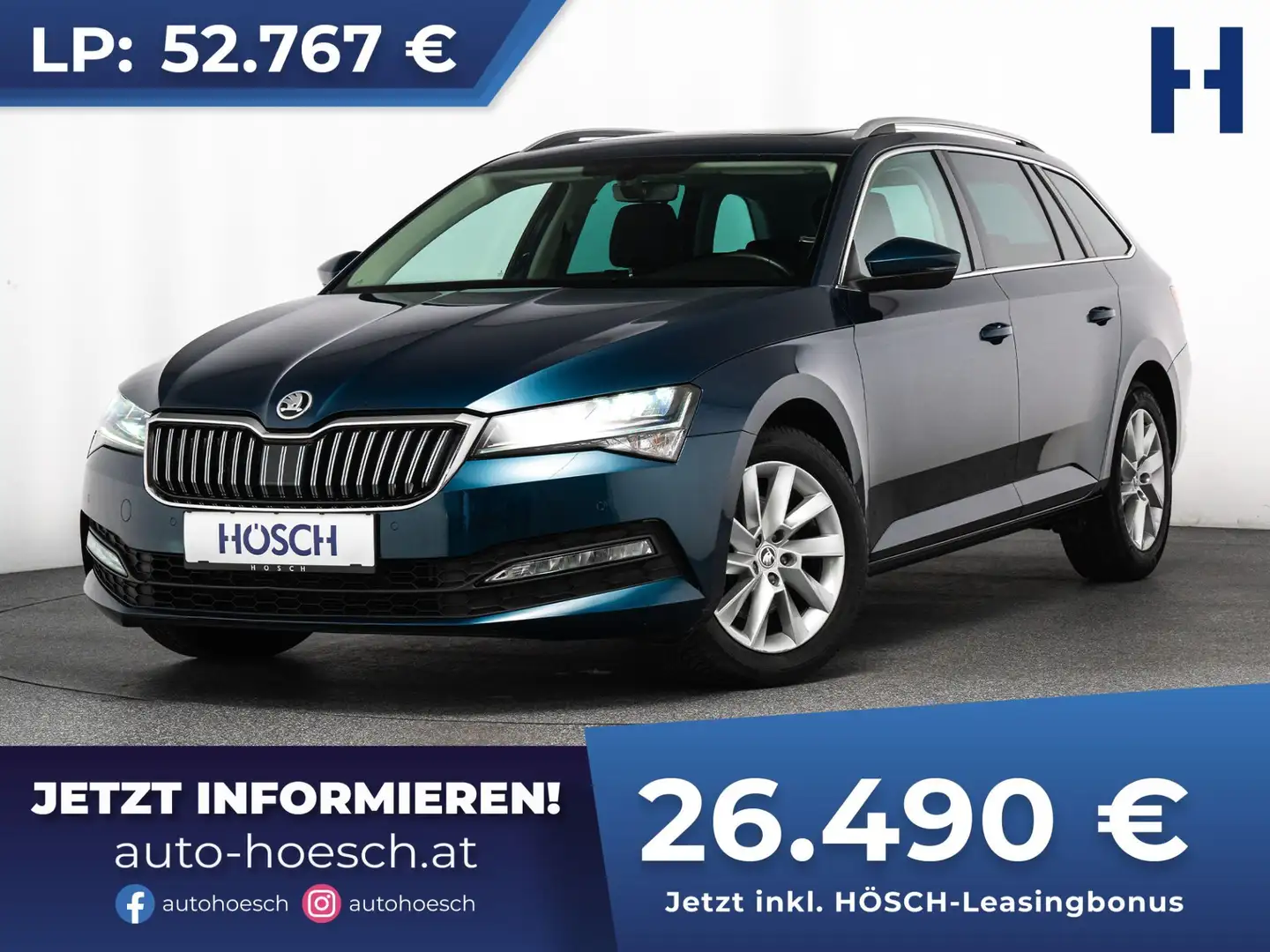 Skoda Superb Combi Ambition TDI PANO KAMERA KEYLESS ++ Blau - 1