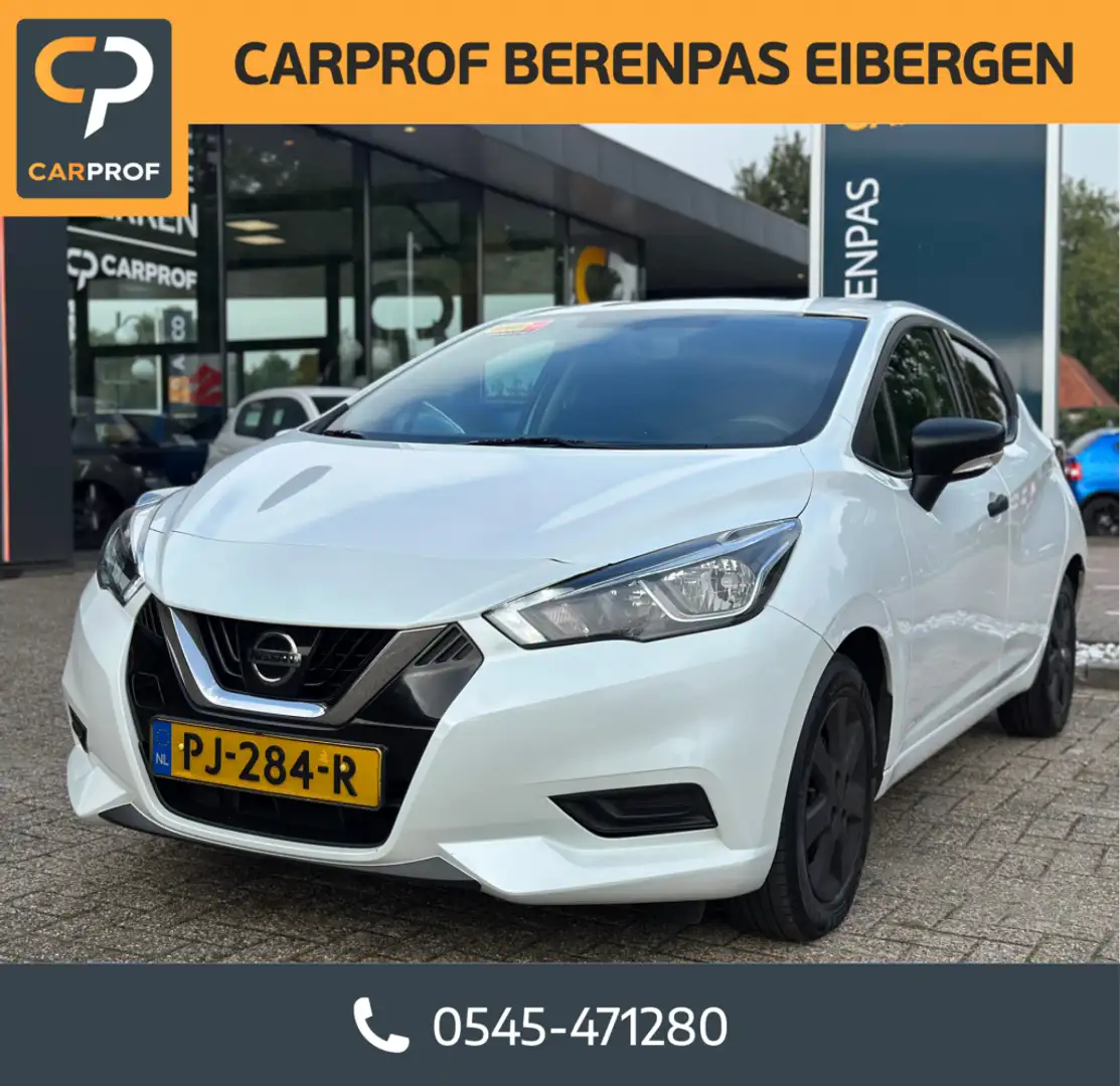 Nissan Micra 1.0L 5-drs Visia+ '' Airco - Elektrische ramen - R Weiß - 1