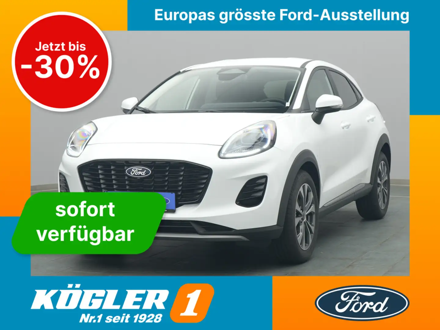 Ford Puma Titanium 125PS/Winter-P./LED/Klima -20%* Blanco - 1