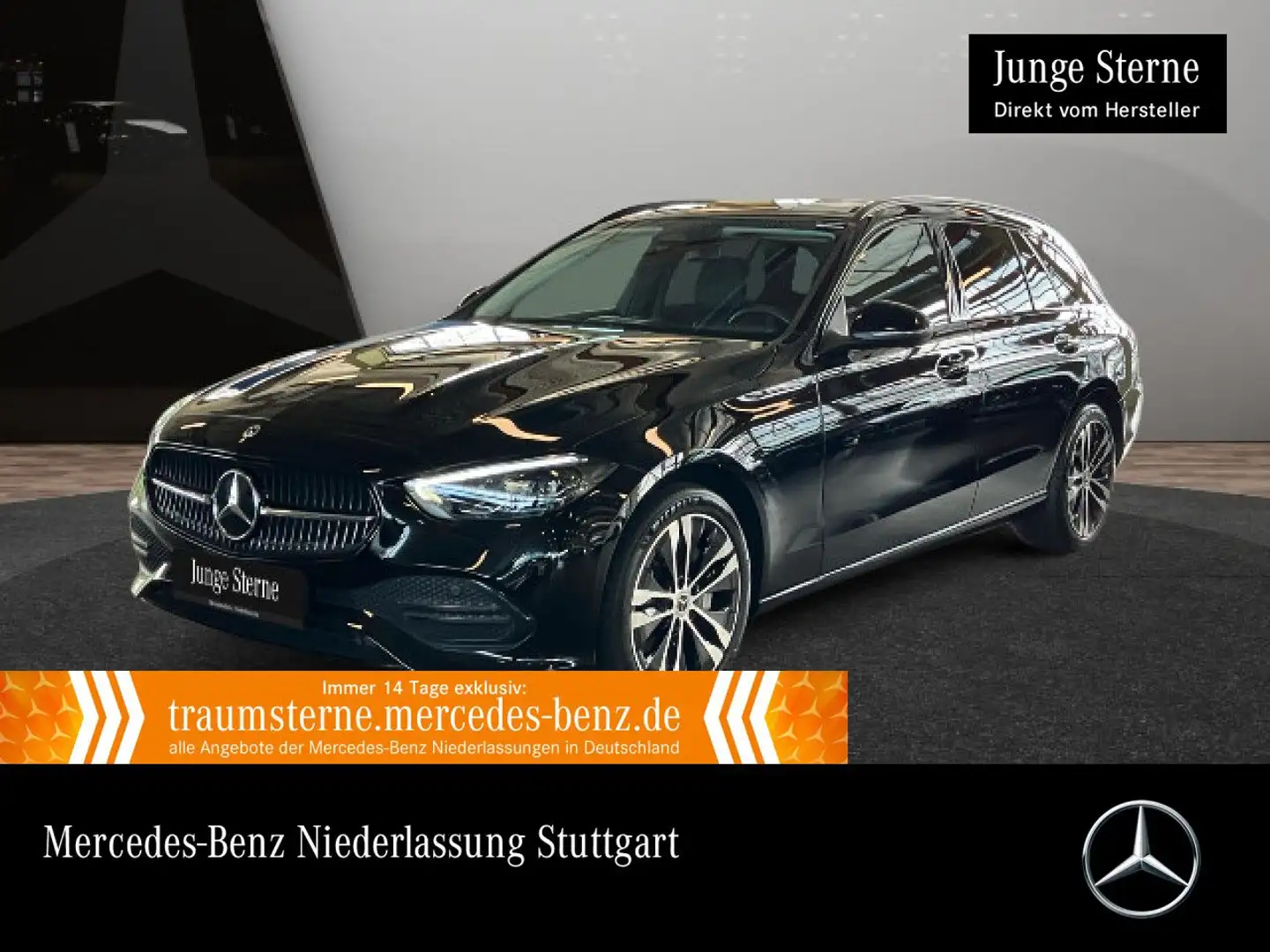 Mercedes-Benz C 300 e T AVANTG+NIGHT+PANO+AHK+LED+KAMERA+TOTW+9G Schwarz - 1