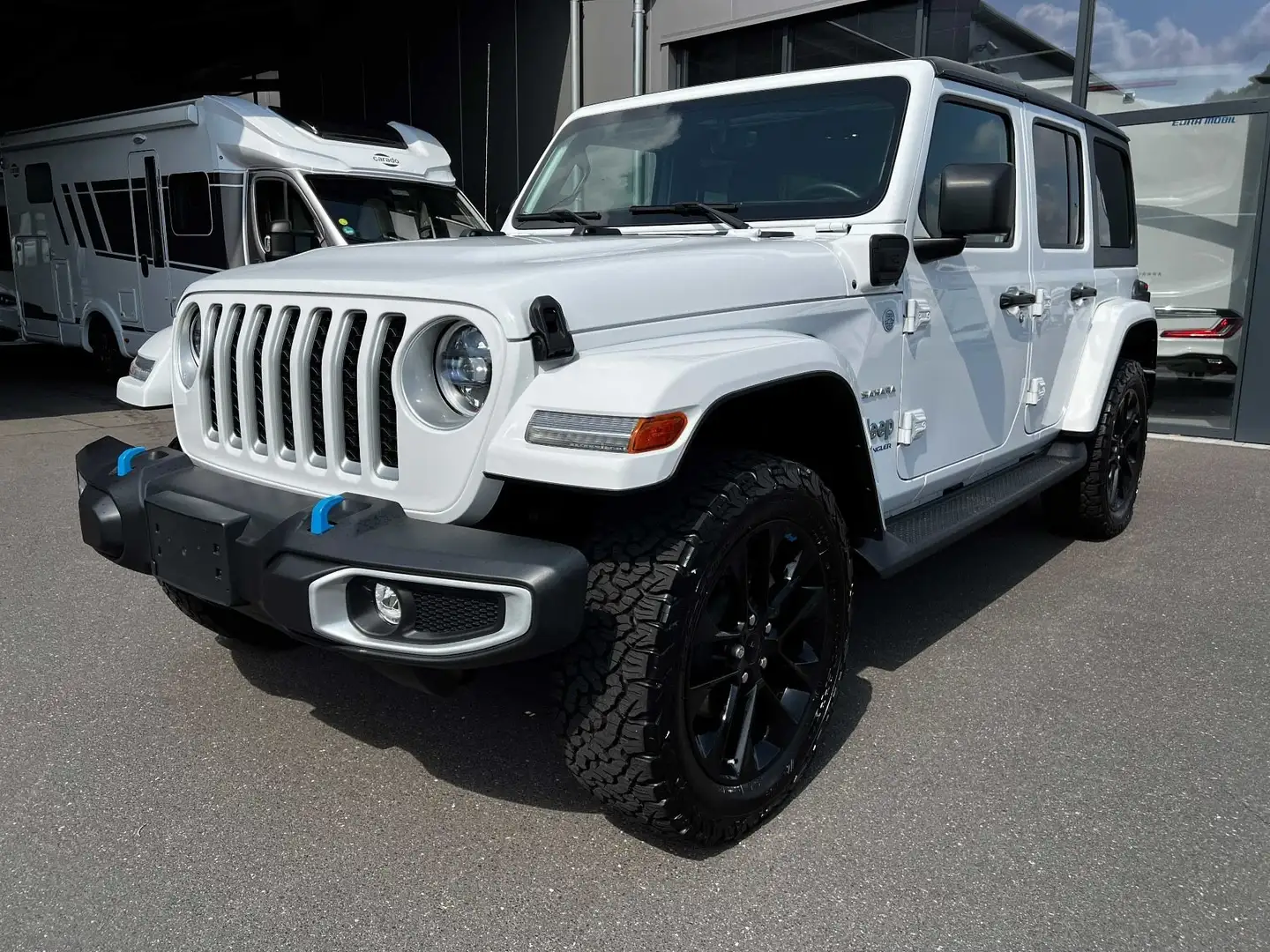 Jeep Wrangler 4xE Sahara AUT NAV KAM AHK Sitzheizung Weiß - 1