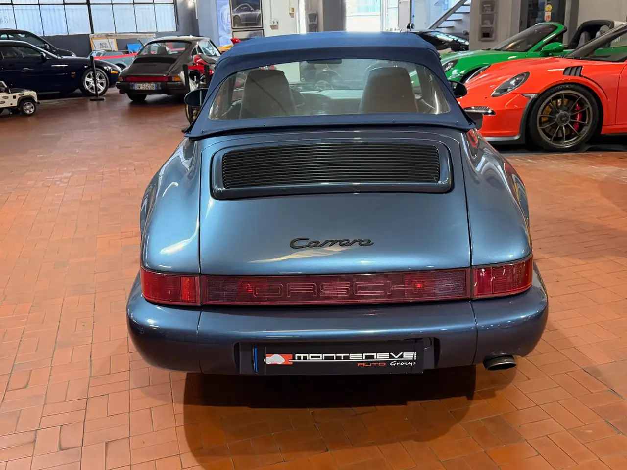 Porsche 911 964 Cabrio-Baltic Blu-Pelle Blu-Capote Blu, foto 5