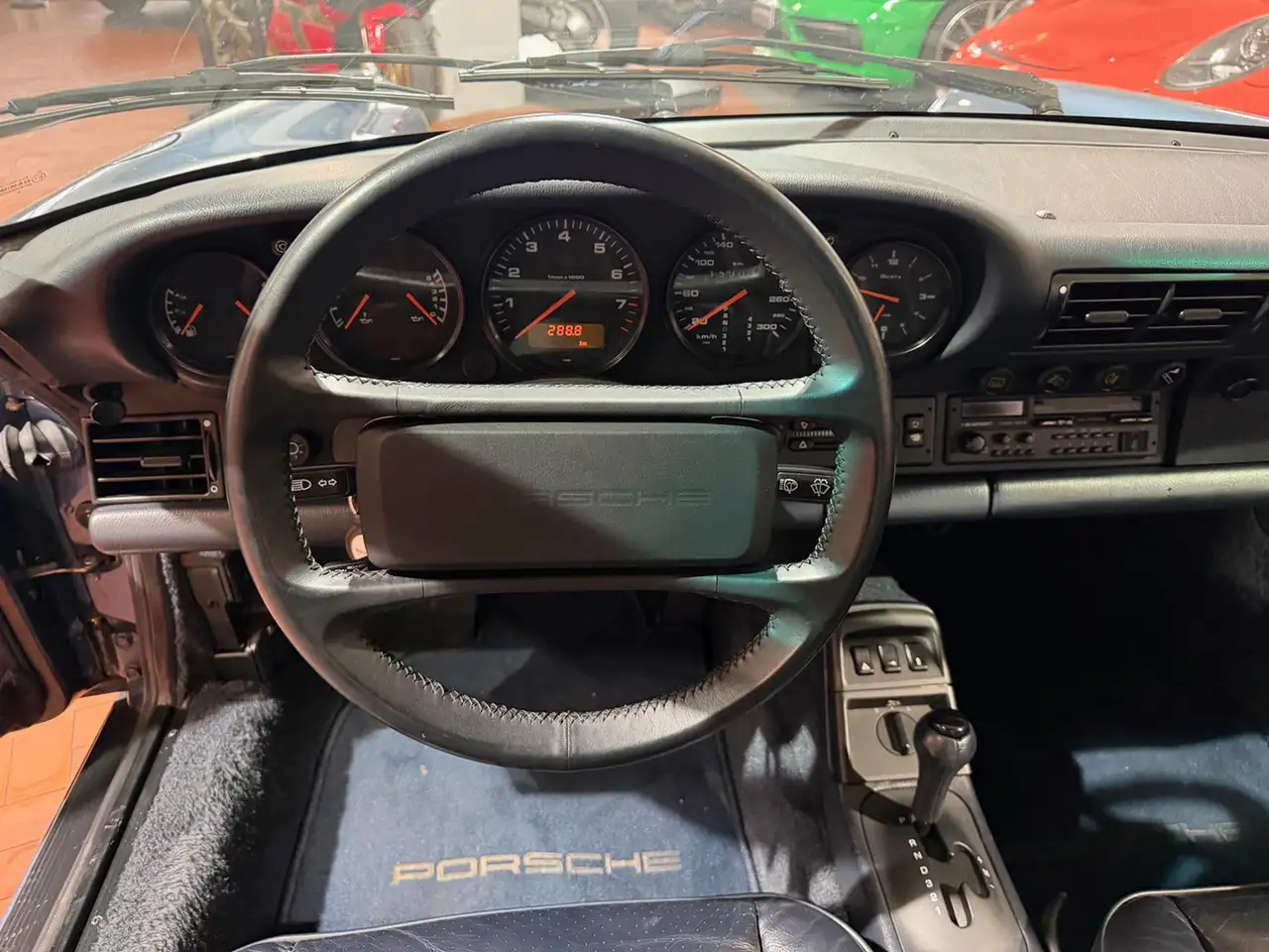Porsche 911 964 Cabrio-Baltic Blu-Pelle Blu-Capote Blu, foto 8