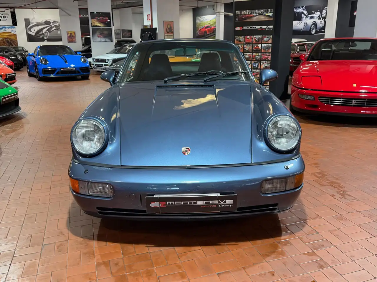 Porsche 911 964 Cabrio-Baltic Blu-Pelle Blu-Capote Blu, foto 2
