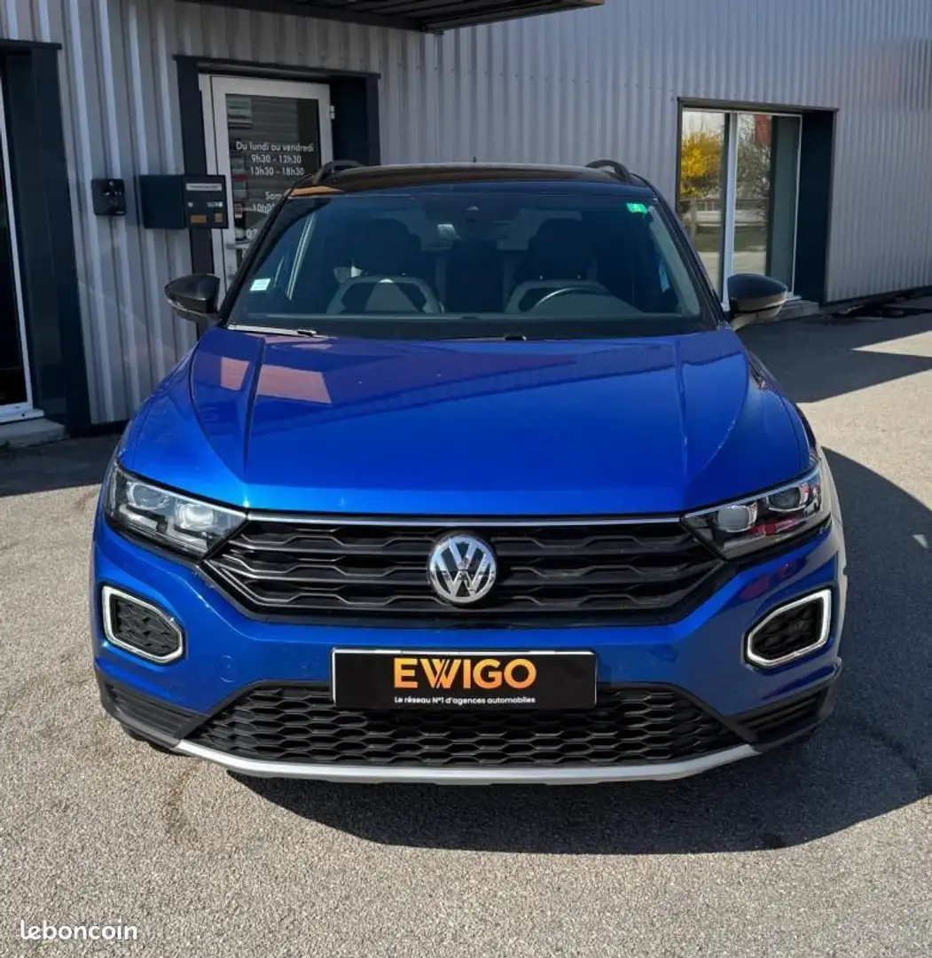 Volkswagen T-Roc 2.0 TDI 190ch CARAT 4MOTION DSG7 Bleu - 2