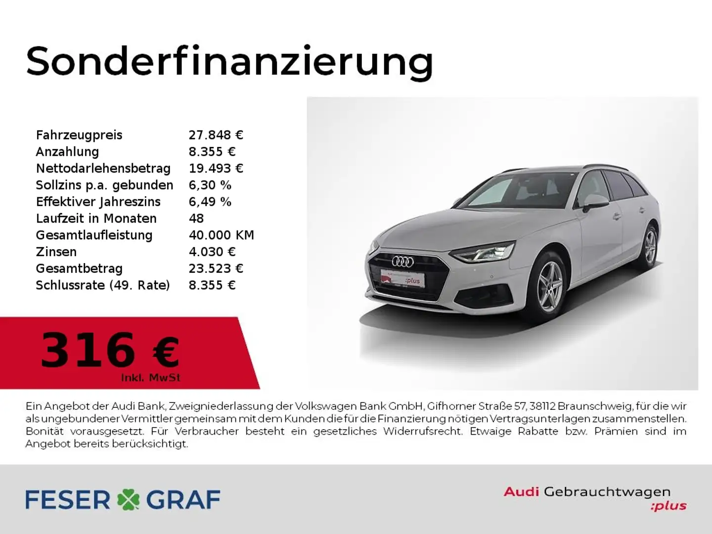 Audi A4 Avant 35 TFSI S tronic S Line Int AHK,Leder Weiß - 1