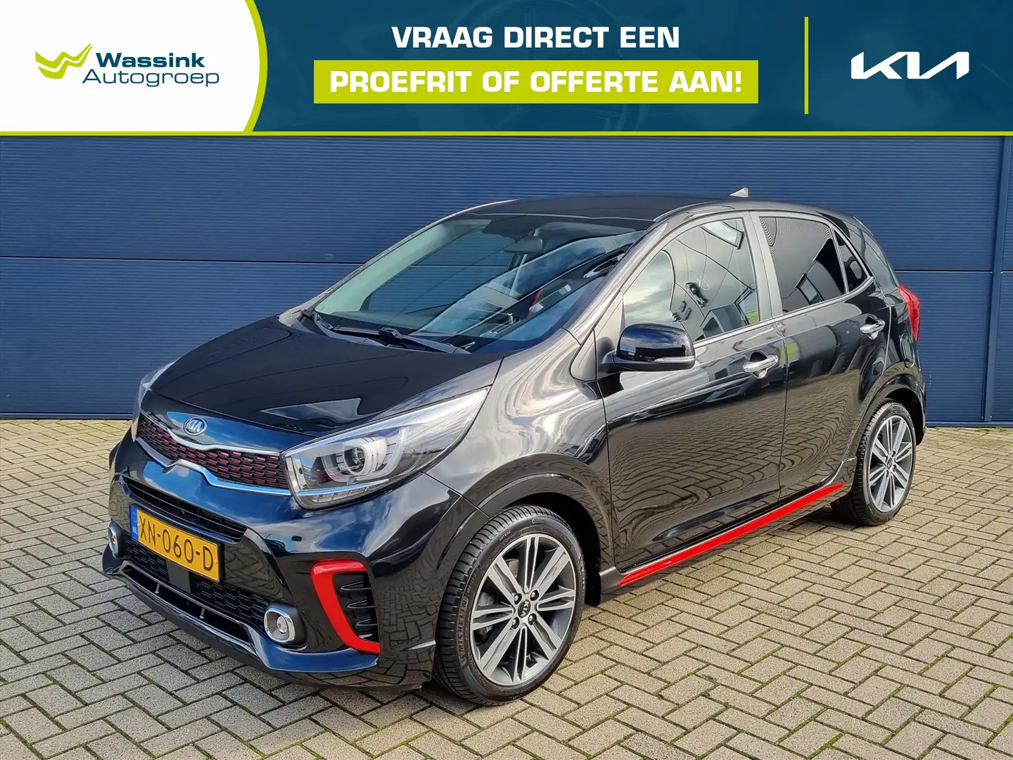 Kia Picanto 1.0 T-GDi 100pk 5-zits GT-Line | Stoel-/Stuurverwa Zwart - 1
