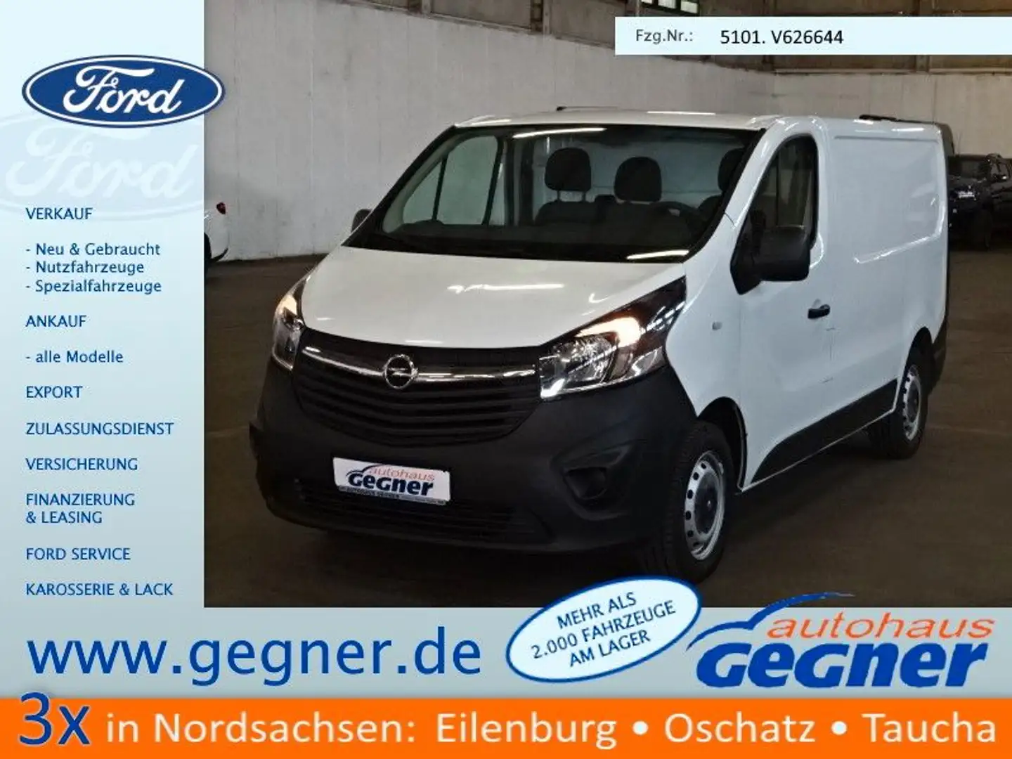 Opel Vivaro B Kasten L1H1 Bluetooth Parkpilot Weiß - 1