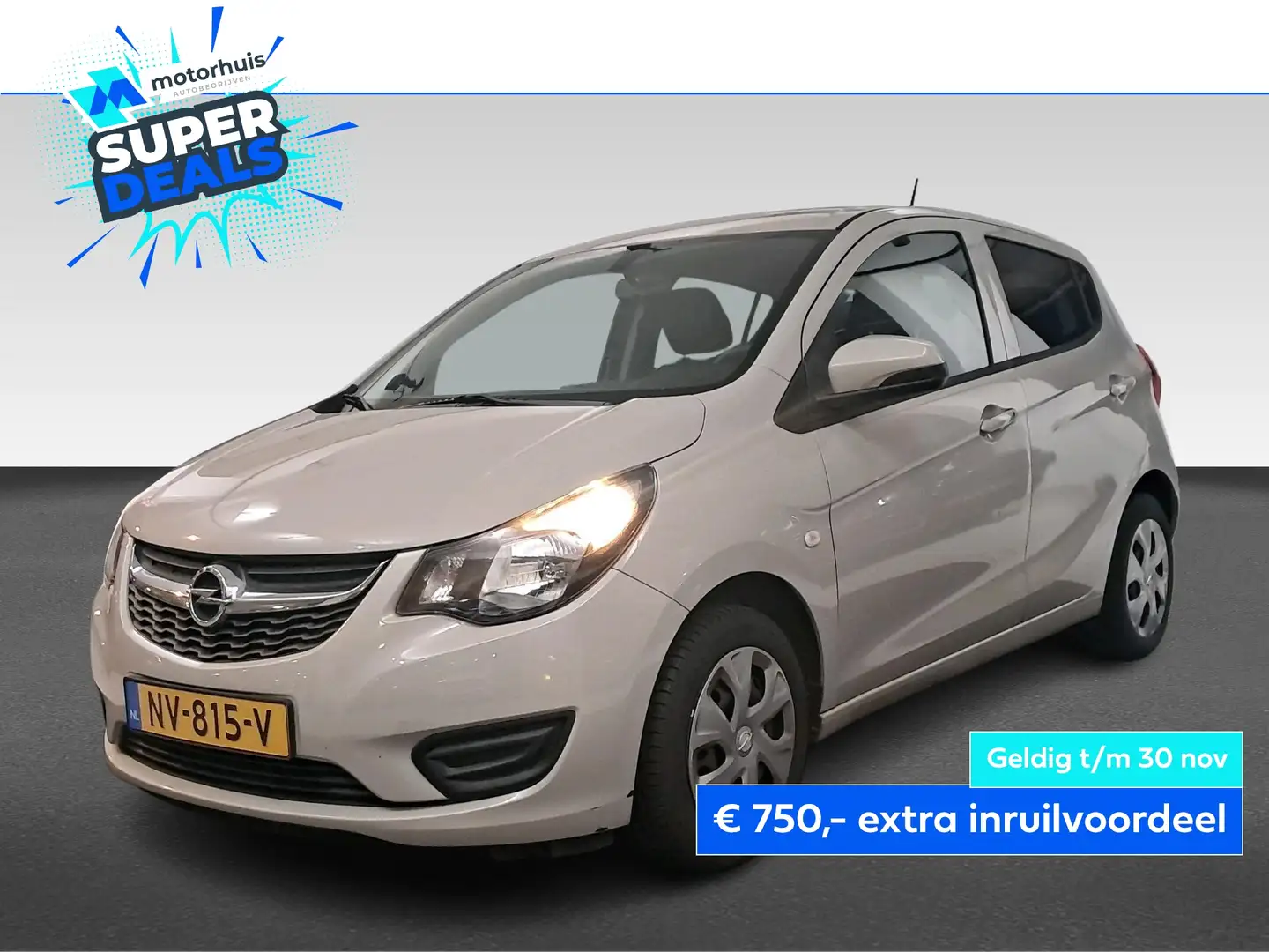 Opel Karl 1.0 EDITION 5DRS 75PK PDC AIRCO CRUISE NAP Gris - 1