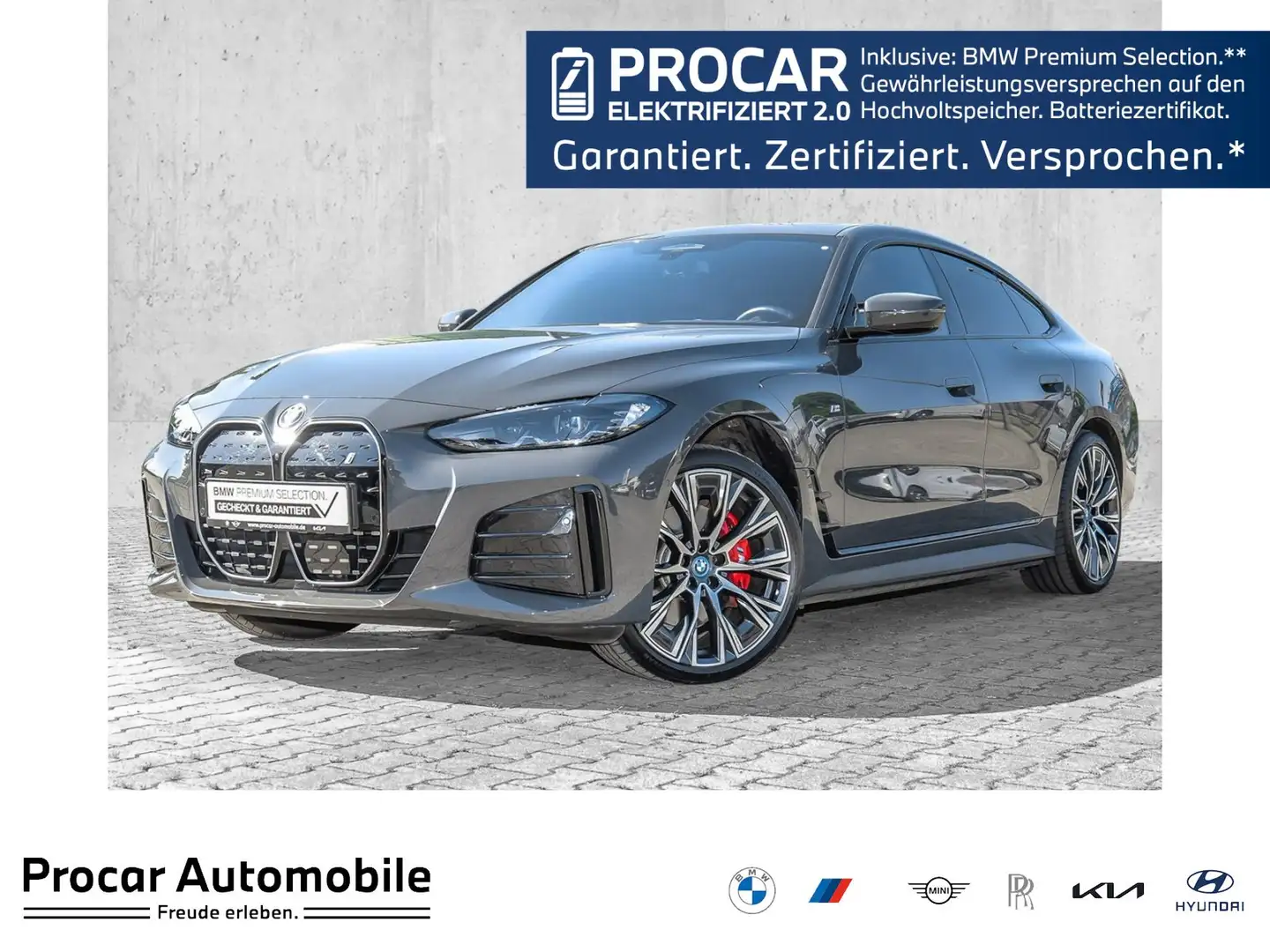 BMW i4 eDrive40 M Sport Pro AHK Glasd. HuD DA Prof. H/K P Grijs - 1
