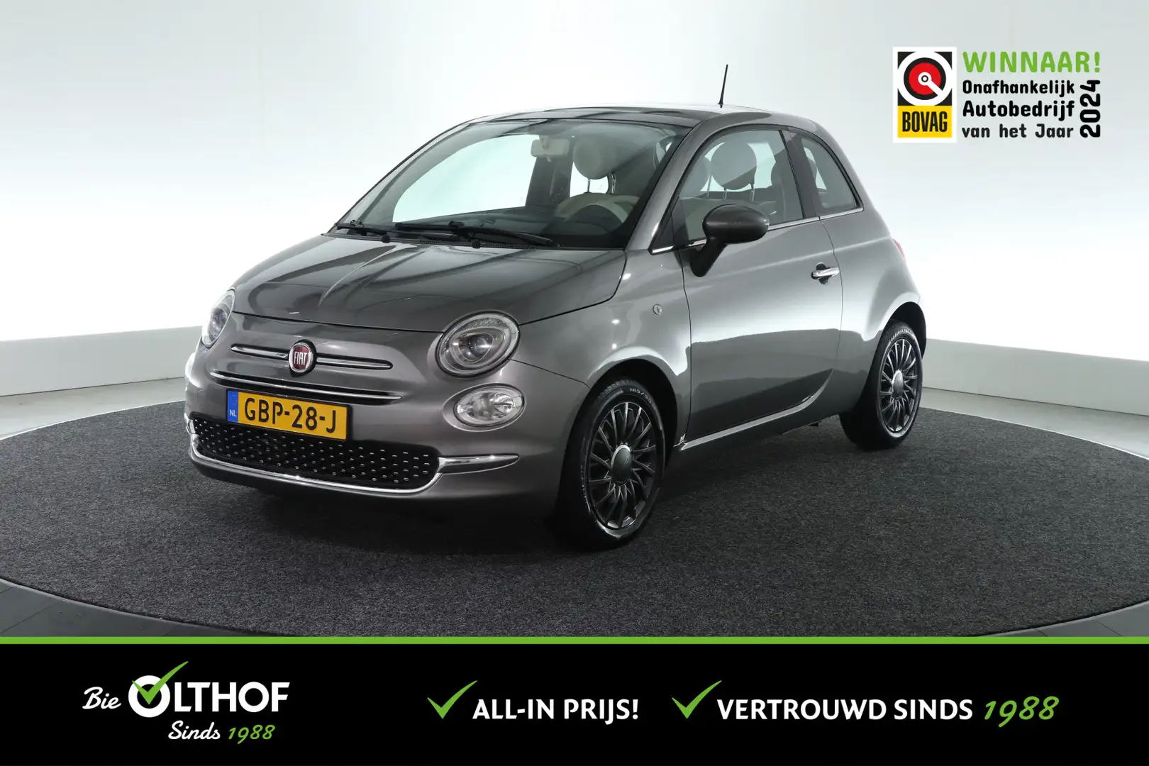 Fiat 500 1.2 Lounge | AUTOMAAT | SCHUIF-KANTEL | Grijs - 1