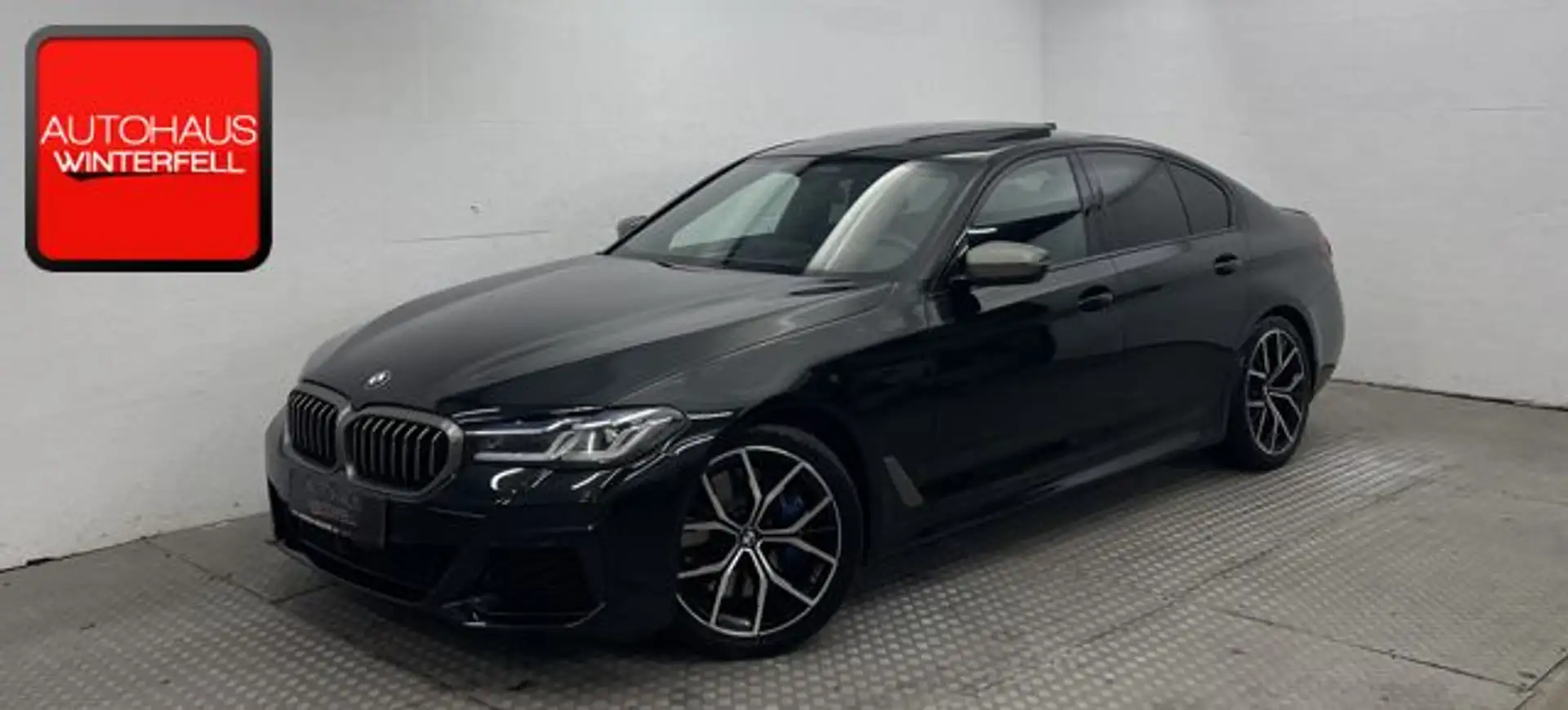 BMW M550 i xDrive GLASDACH+LASER+HUD+H/K+ACC+GESTIK+ Schwarz - 1