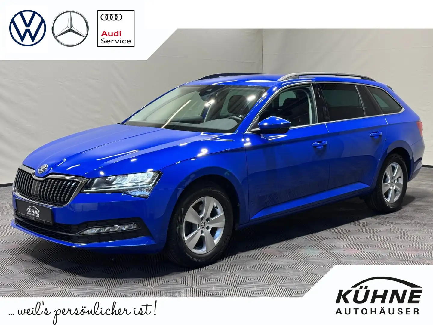 Skoda Superb Combi Ambition 1.5 TSI DSG | ACC NAVI PDC Blauw - 1