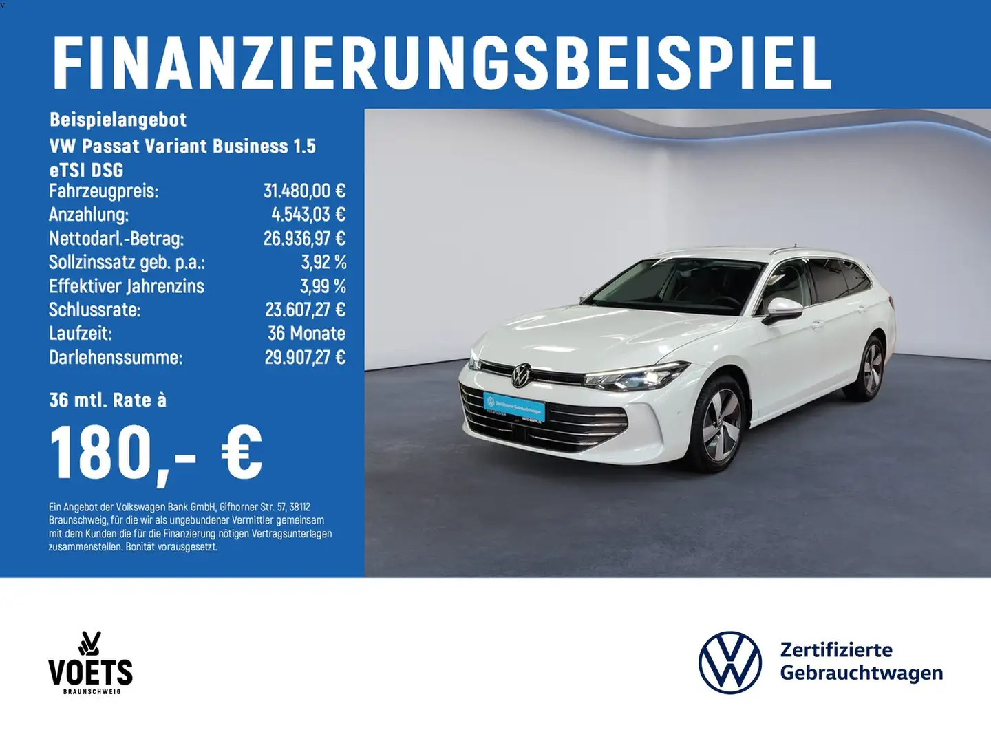 Volkswagen Passat Variant Business 1.5 eTSI DSG AHK+LED+ACC Bílá - 2