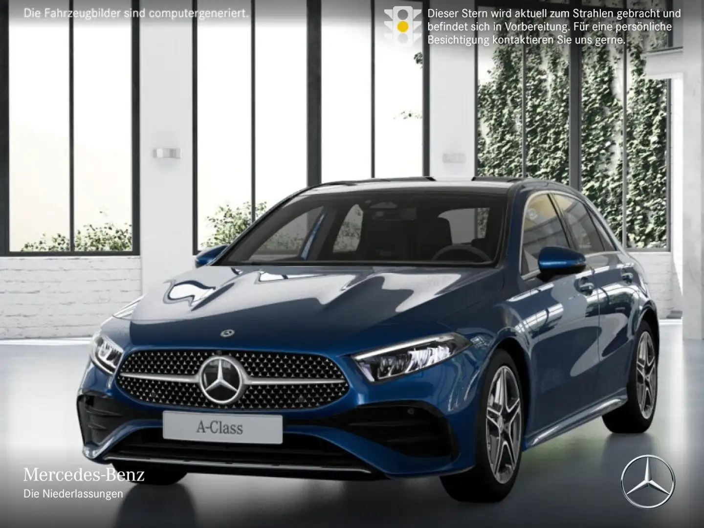 Mercedes-Benz A 200 AMG+PANO+360°+LED+STHZG+TOTW+KEYLESS+7G Blau - 2