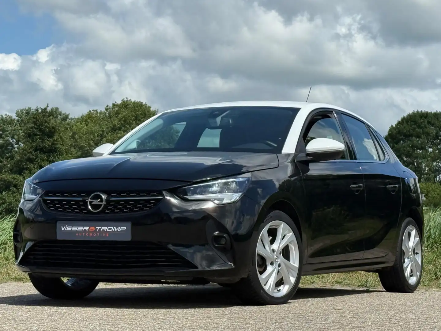 Opel Corsa 1.2 Elegance - Diamond Black/Summit White - Carpla Zwart - 2