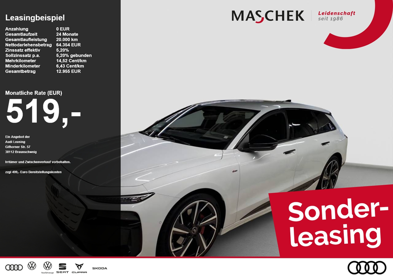 Audi A6 e-tron Avant S line perf 0.25% AHK HUD 360° Matrix