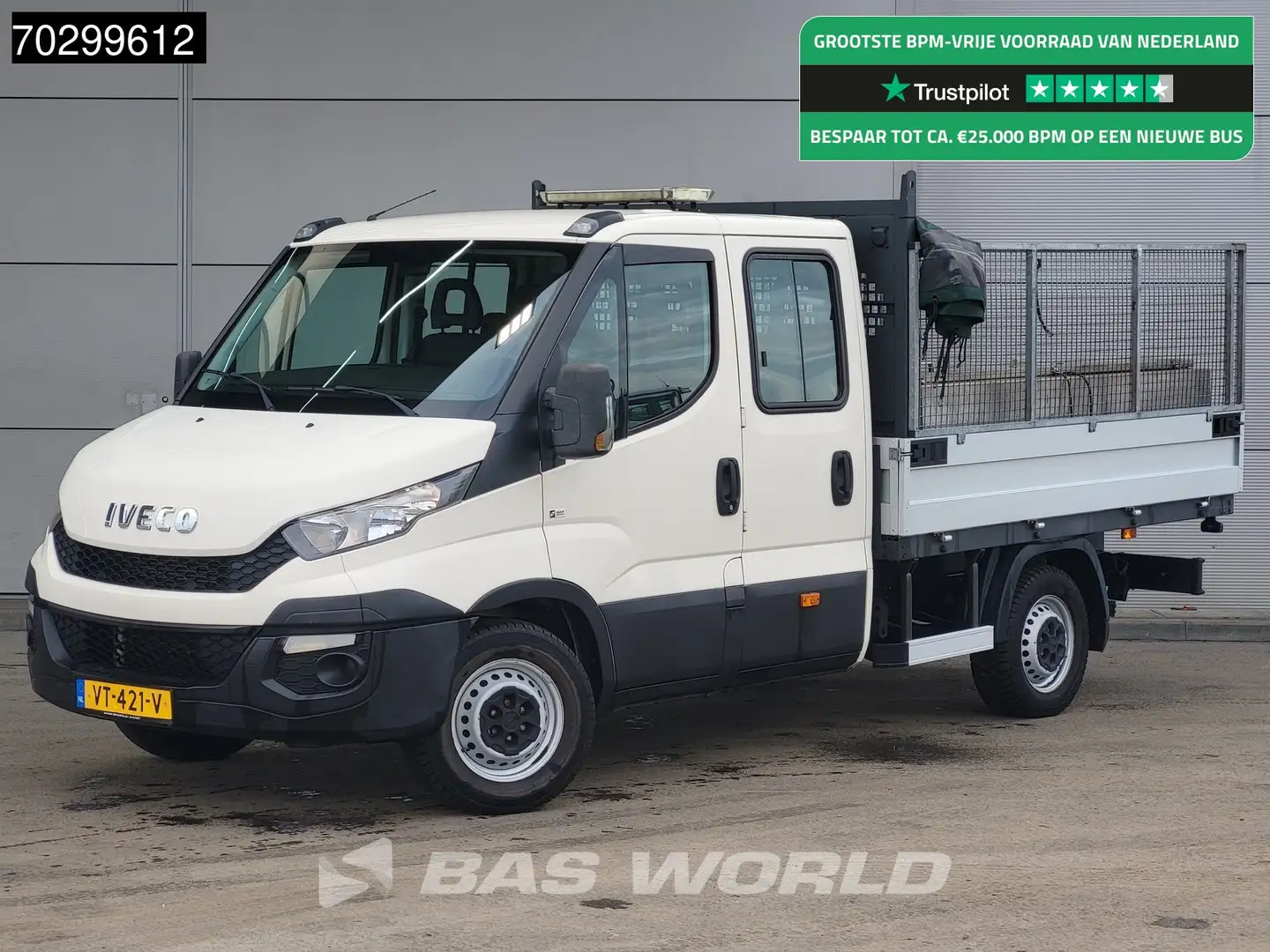 Iveco Daily Open Laadbak 3,5t Trekhaak Airco APK 05-2026 Euro6 Blanc - 1