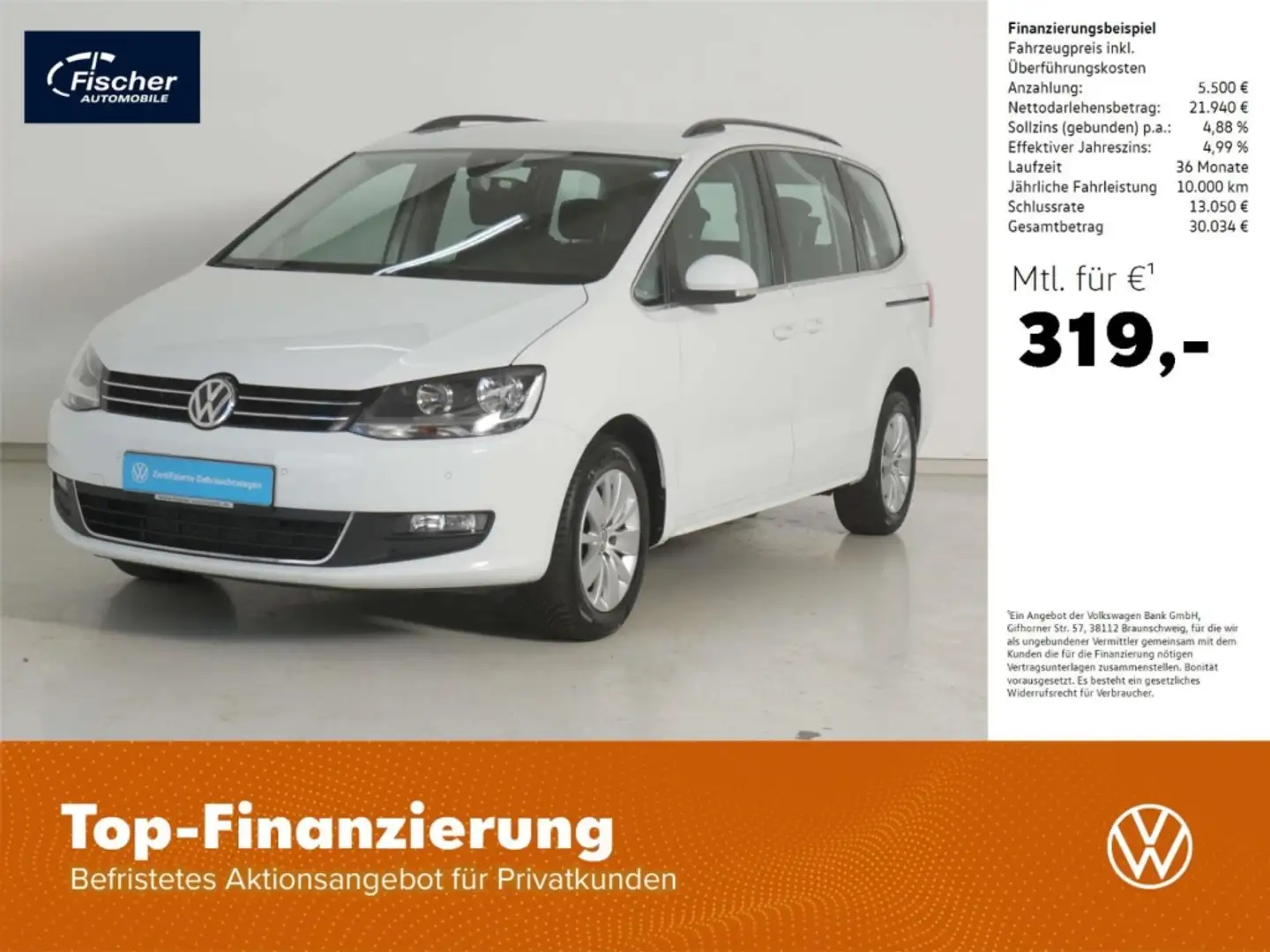 Volkswagen Sharan 1.4 TSI Comfortline Weiß - 1
