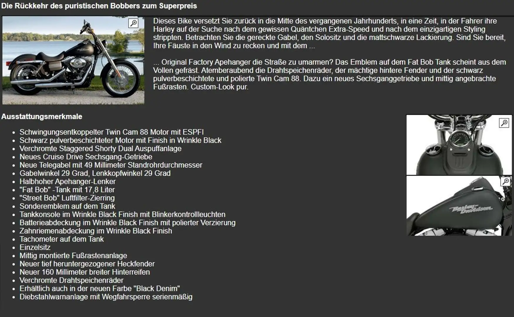 Harley-Davidson Street Bob DYNA Black - 2