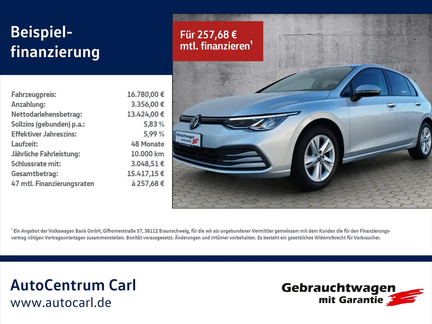 Volkswagen Golf VIII Life 1.5 TSI NAV/L+S/ACC/SHZ/LED KLIMA LED N Zilver - 1