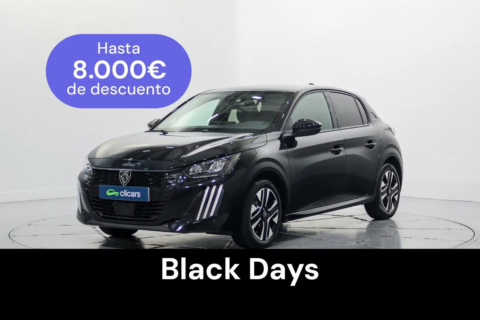 Peugeot 208 1.2 Puretech S&S Allure 100 Noir - 1