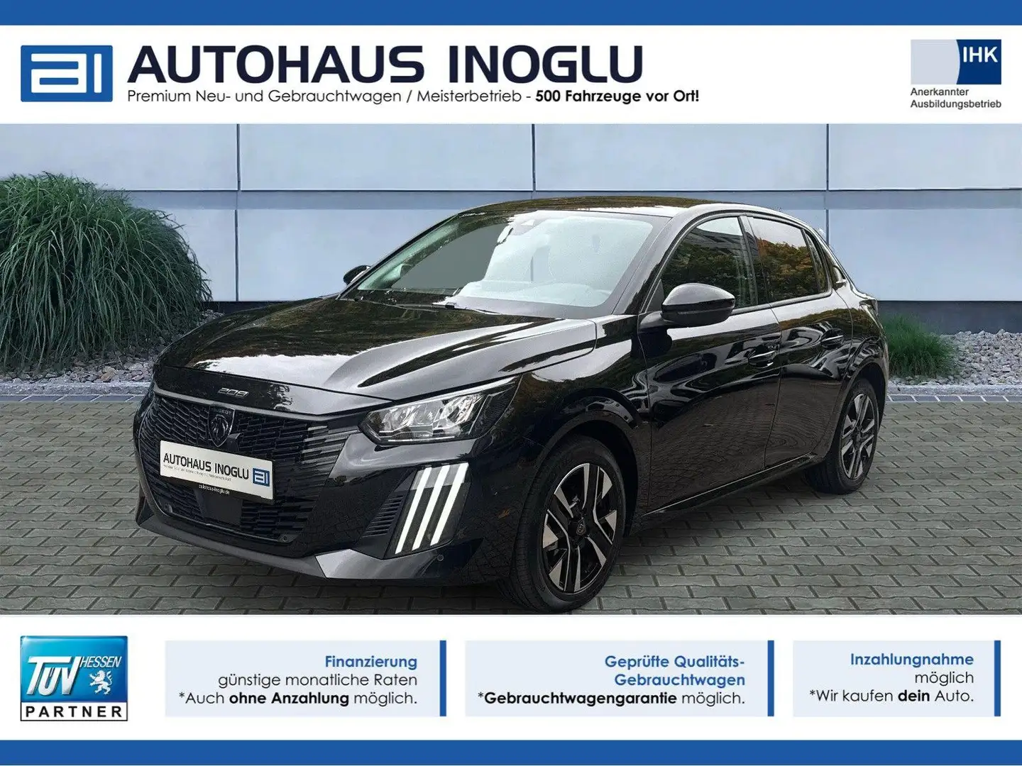 Peugeot 208 Hybrid 100 Allure eDCS6 Navi+LED+360° Kam+ACC+ Schwarz - 1