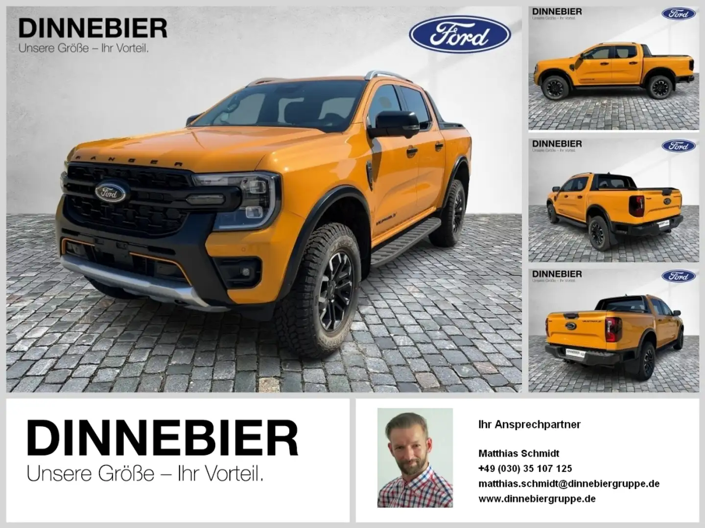 Ford Ranger DoKa 2.0 l EcoBlue Wildtrak X 151 kW Orange - 1
