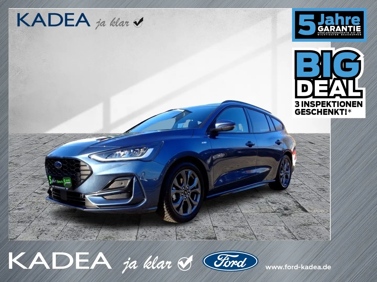 Ford Focus Turnier 1.0 EcoBoost ST-Line X ACC+AHK+LED Blau - 1