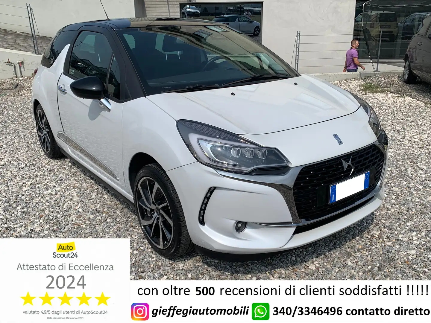 DS Automobiles DS 3 DS3 1.2 Performance line 82cv OK NEOPATENTATI Weiß - 1