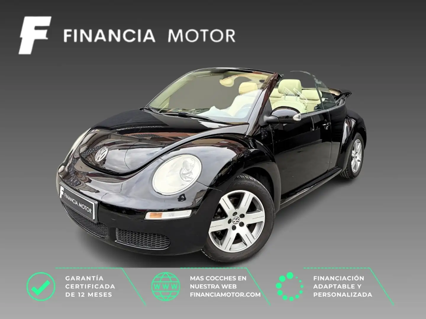 Volkswagen Beetle Cabrio. 1.6 Negro - 1