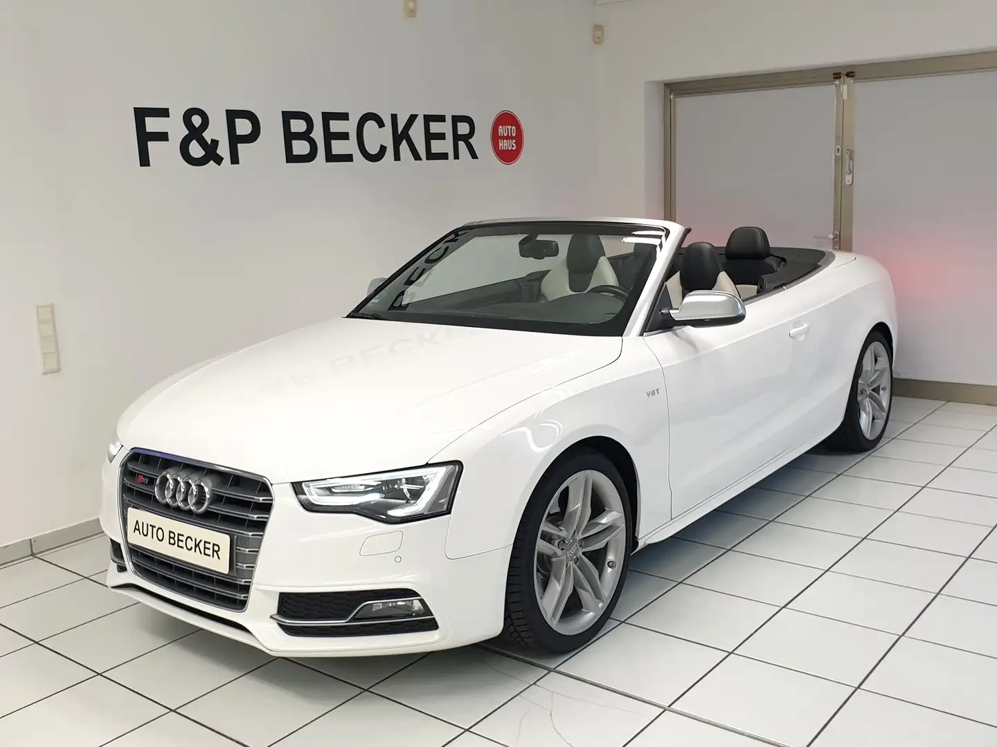Audi S5 3.0 TFSI Cabrio S Tronic Quattro 2.Hand Scheckheft Blanc - 2