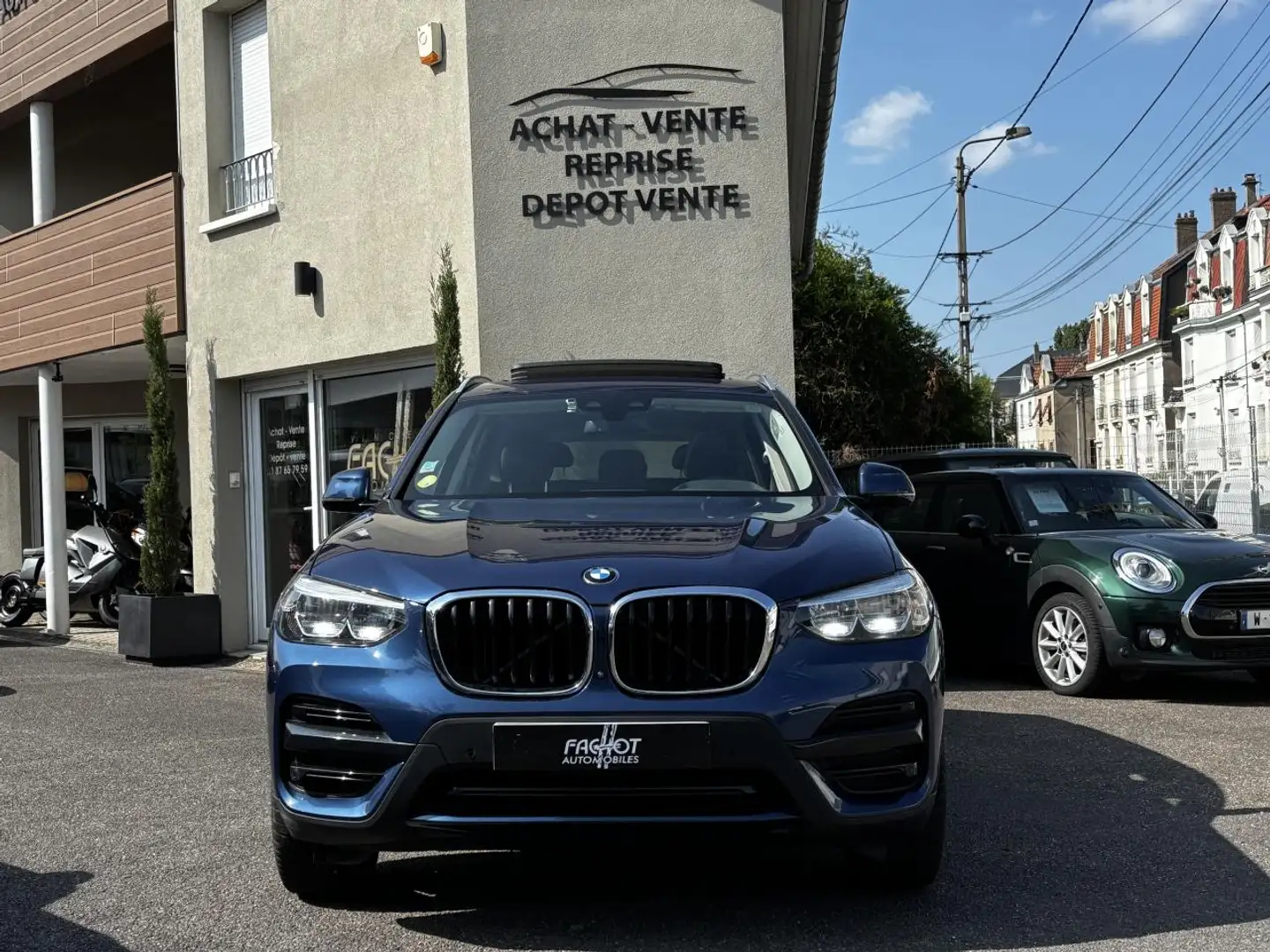 BMW X3 xDrive 20d - BVA Steptronic  Business Design Bleu - 2