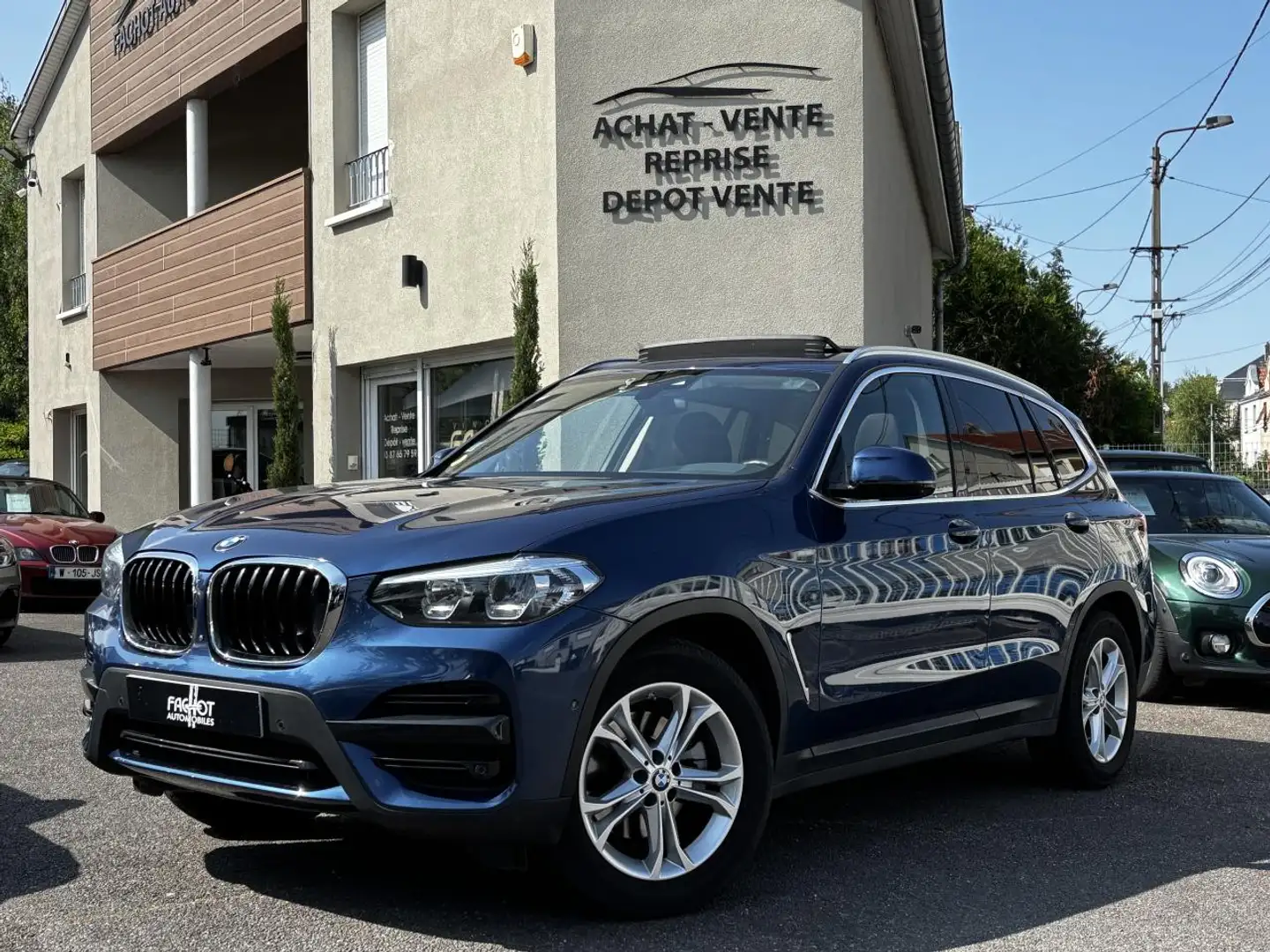 BMW X3 xDrive 20d - BVA Steptronic  Business Design Bleu - 1