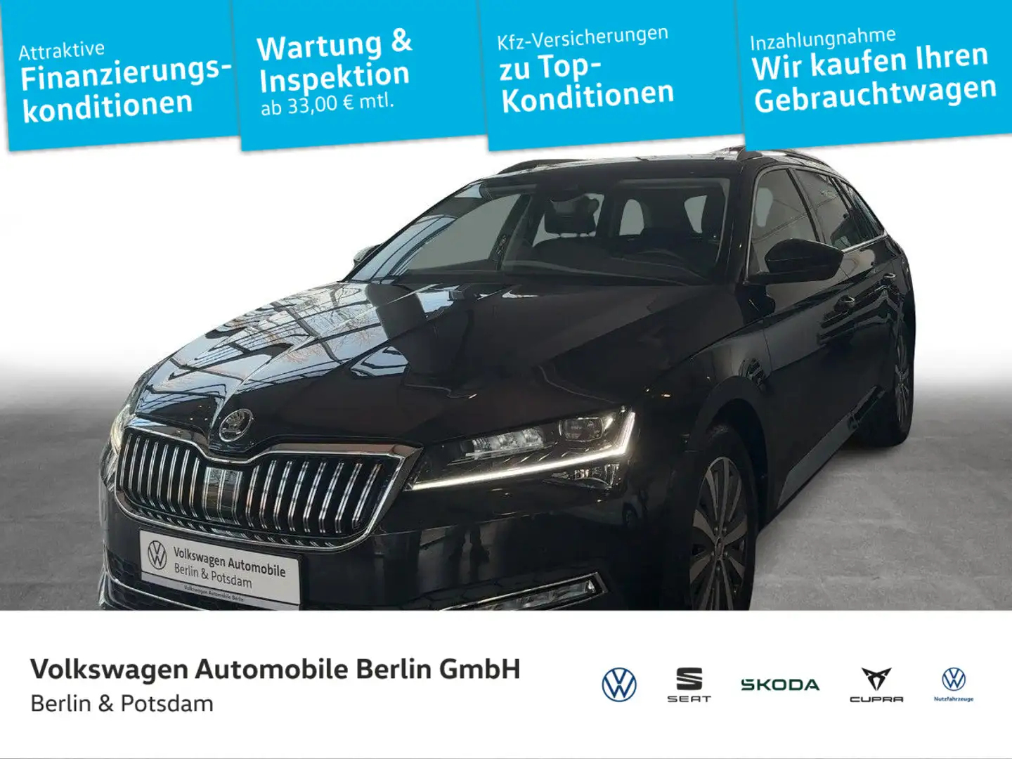 Skoda Superb Combi 2.0TDI DSG Style NAVI AHK LED PDC Schwarz - 1